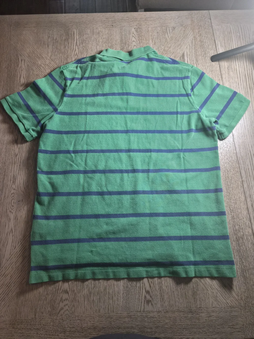 Ralph Lauren Green Polo with Navy Stripes and Yellow Pony